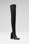 Marine Stretch Thigh High Boot Black Stretch Nappa