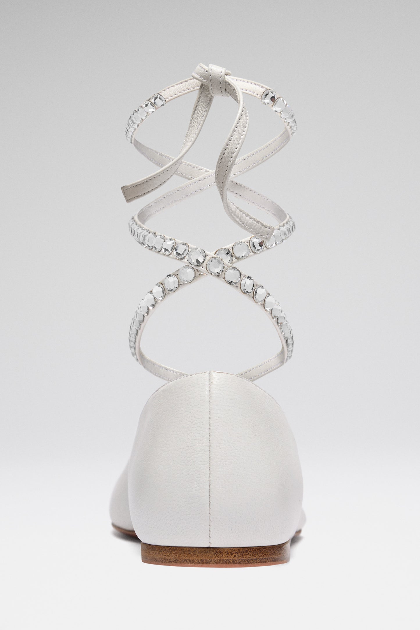 Ane Lace Up Flat White Nappa