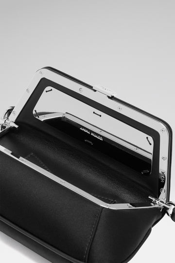 Ami Mini Shoulder Bag Black Satin