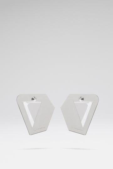 Gisele Earring White Crystals And Silver Base