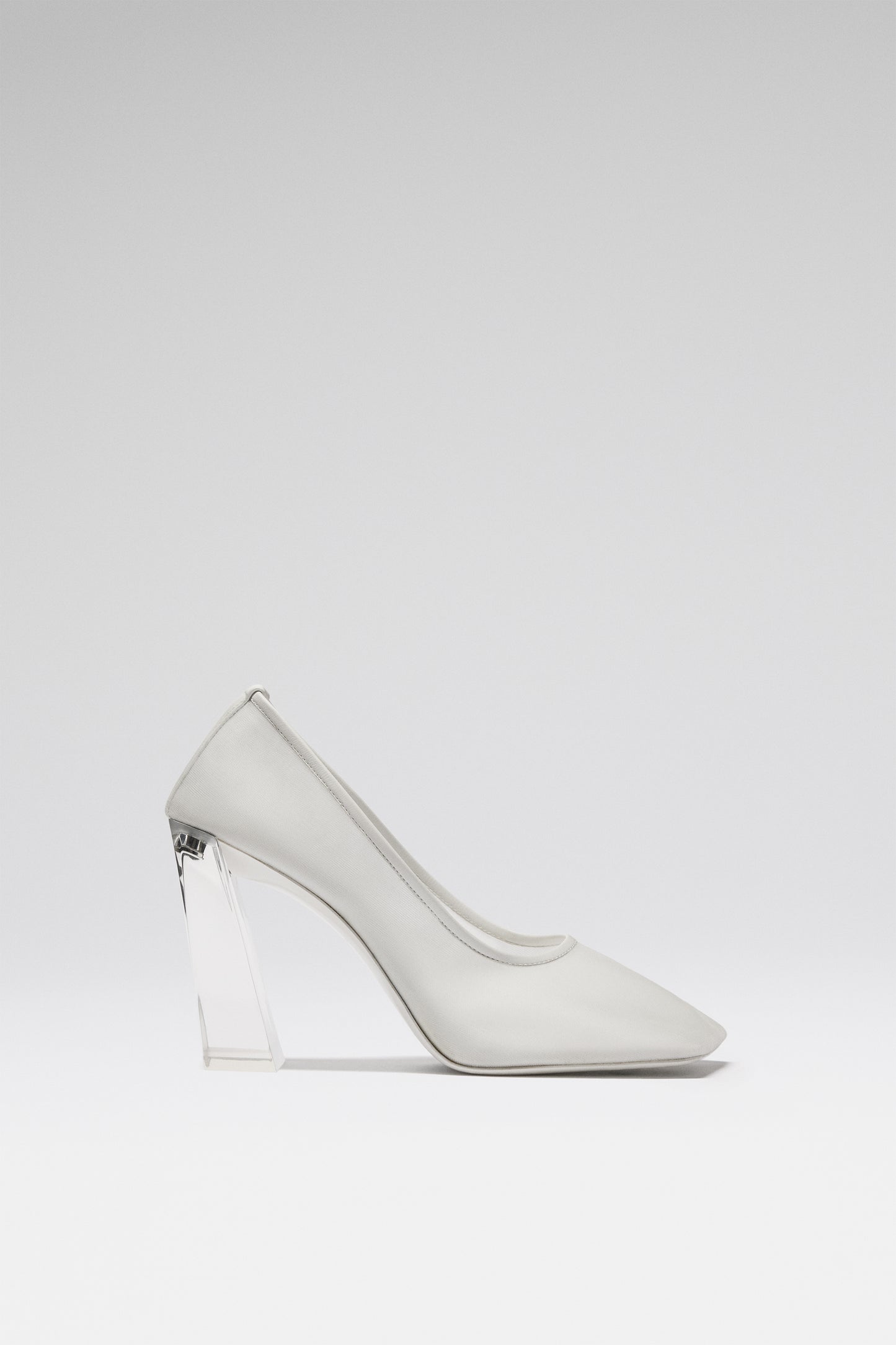 Charlotte Half Glass Pump White Mesh