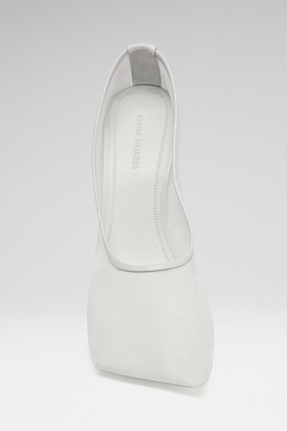 Charlotte Half Glass Pump White Mesh