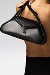 Gemini Black Nappa And Silver Hardware