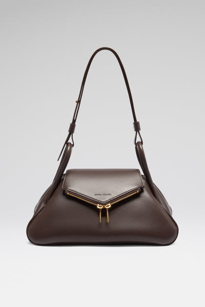 Gemini Shoulder Bag Coffee Nappa