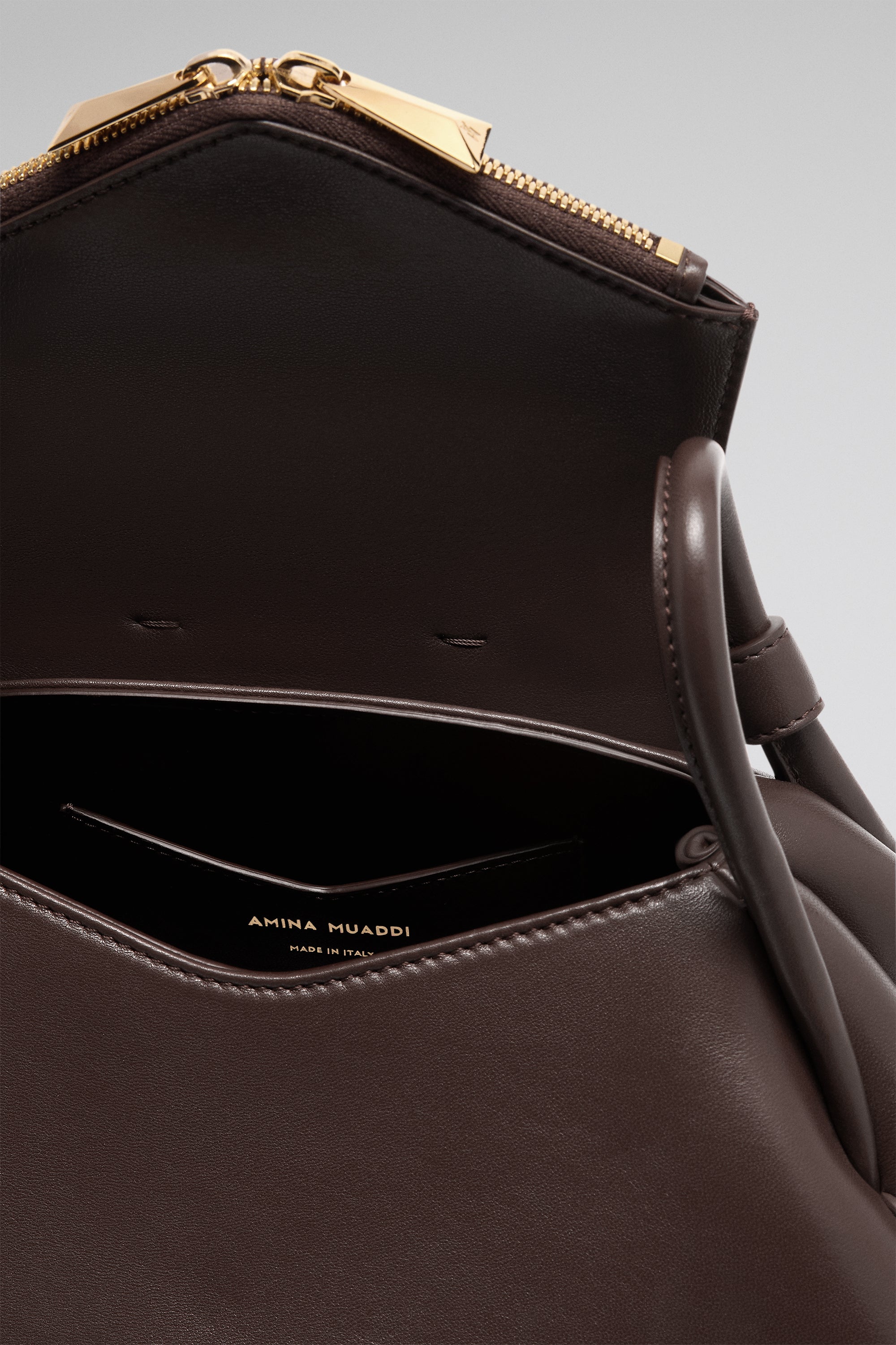 ショルダーバッグ・ポシェット AMINA MUADDI Women Bags GEMINI JUMBO COSIL BROWN Gemini Shoulder Bag Coffee Nappa
