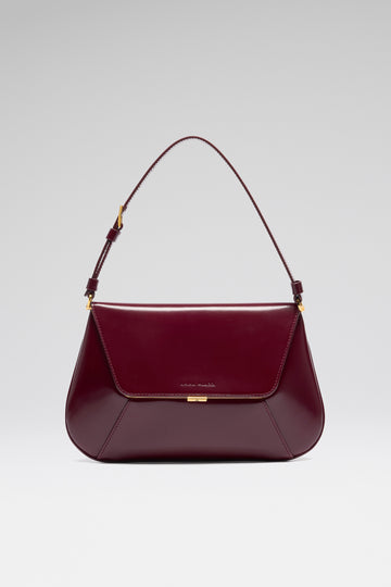 Ami Shoulder Bag Wine Spazzolato And Gold Hardware