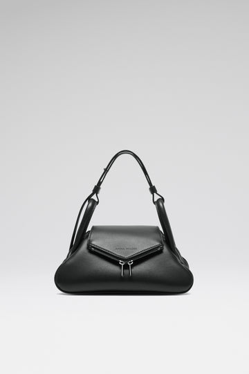 Gemini Small Shoulder Bag Black Nappa
