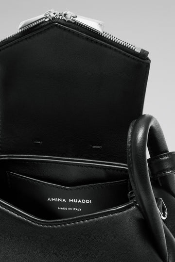 Gemini luxury black nappa shoulder bag for women