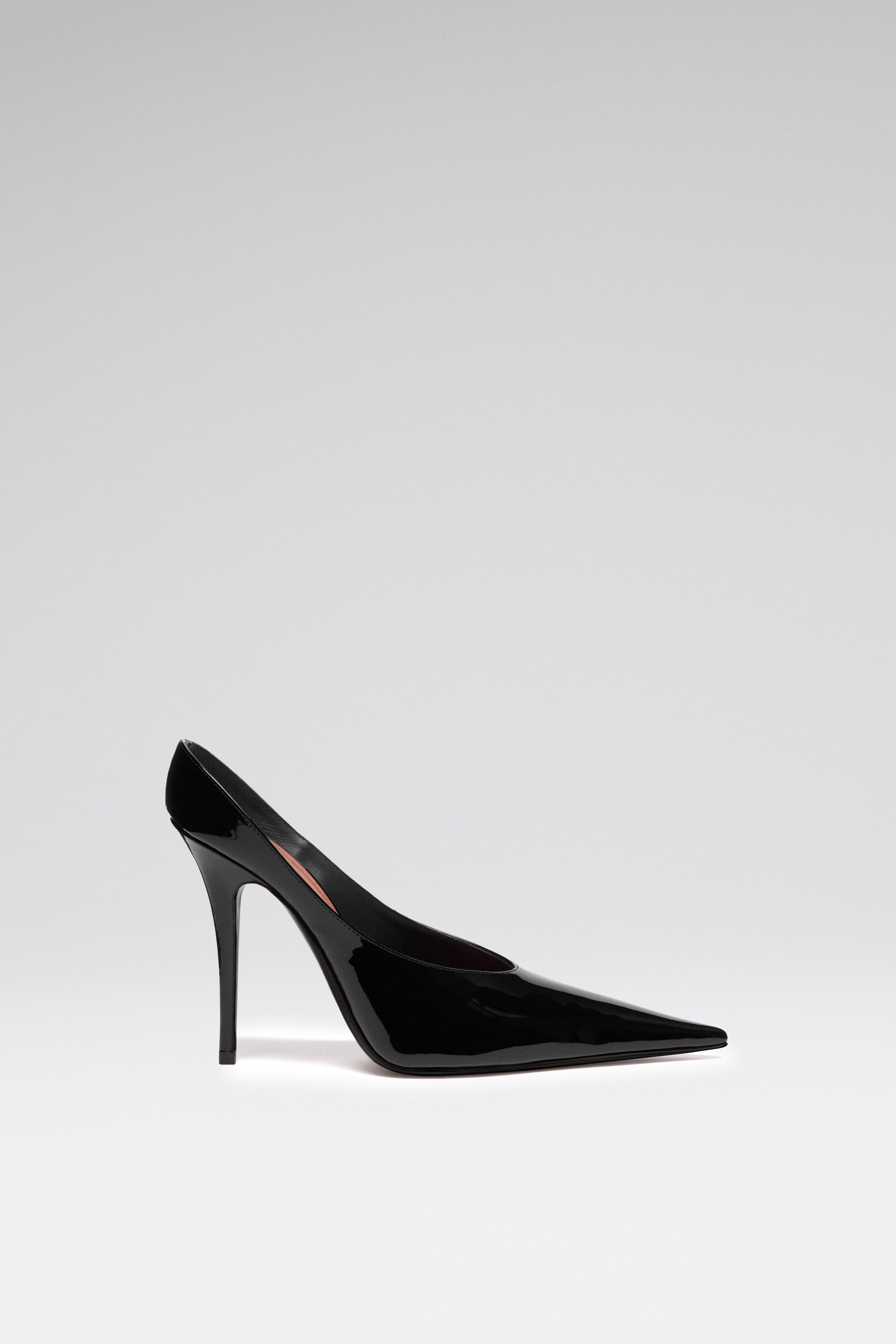 Anok 105 Black Patent Mules | Amina Muaddi Luxury Shoes For Women