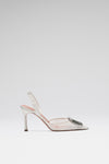 Camelia Lace Sling Ivory Lace And Antique Buckle
