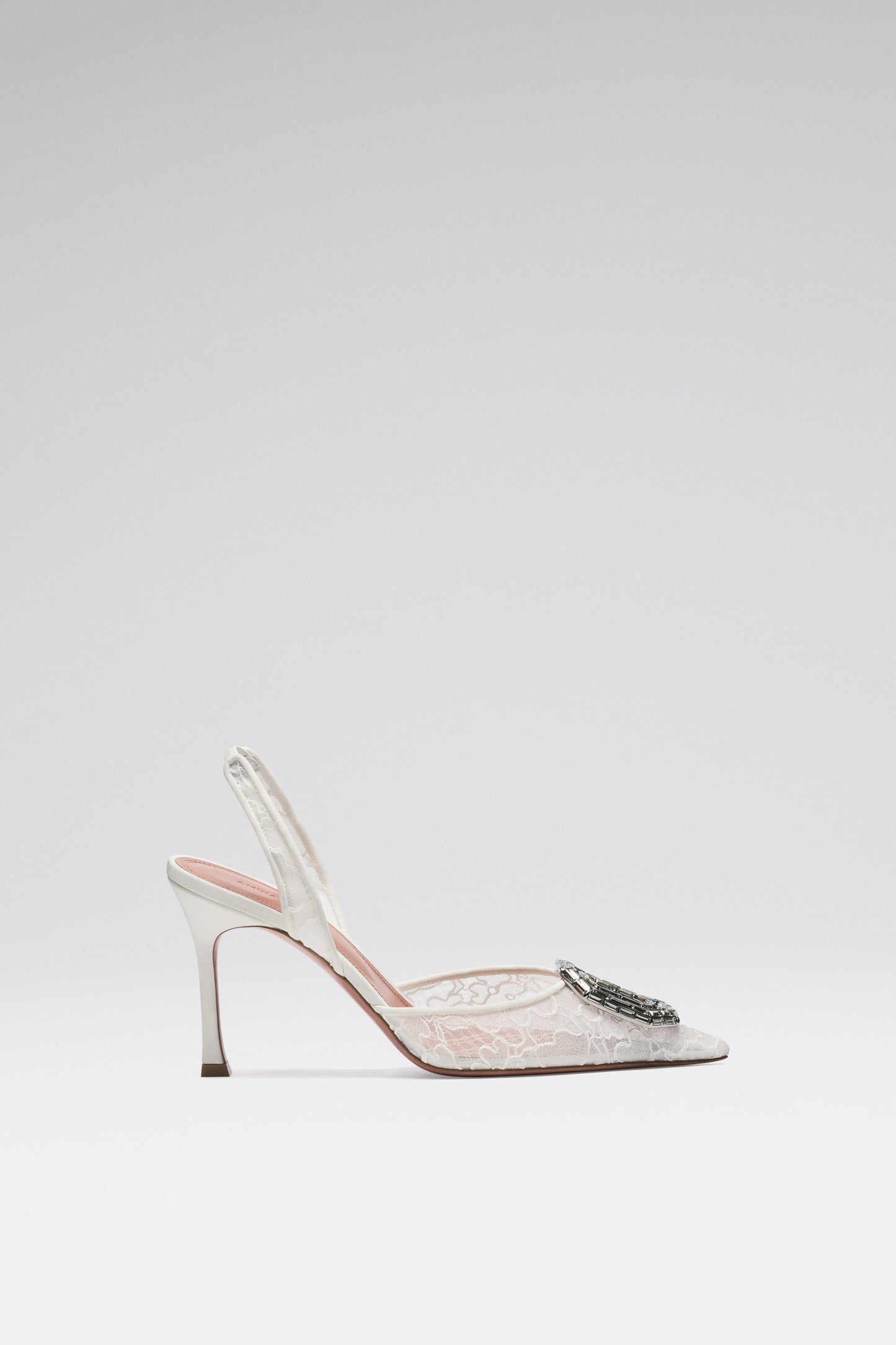 Camelia Lace Sling Ivory Lace And Antique Buckle