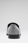 Tilda Crystal Loafer Black Suede And White Crystals
