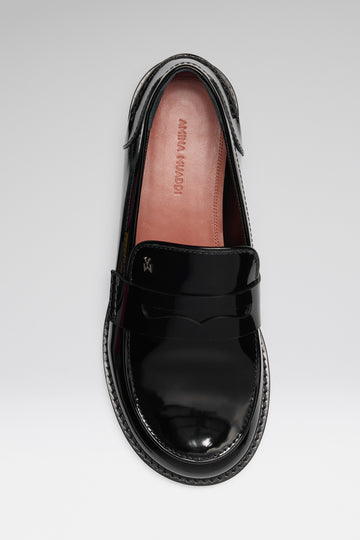 Tilda Loafer Shiny Black Spazzolato
