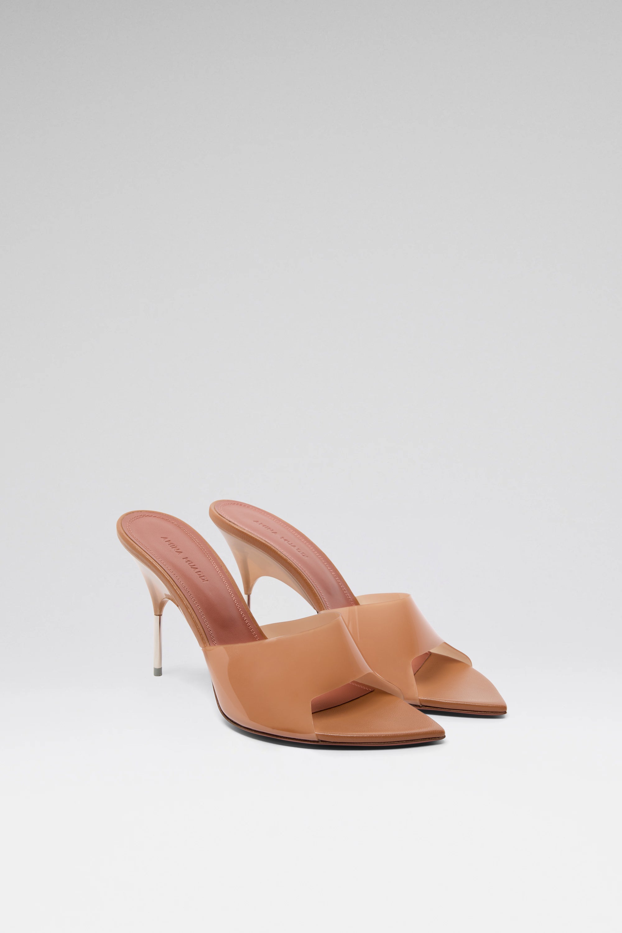 【関税込み】Amina Muaddi ホワイト Bianca サンダル Transparent Bianca Glass Slipper 95 Mules by Amina Muaddi on
