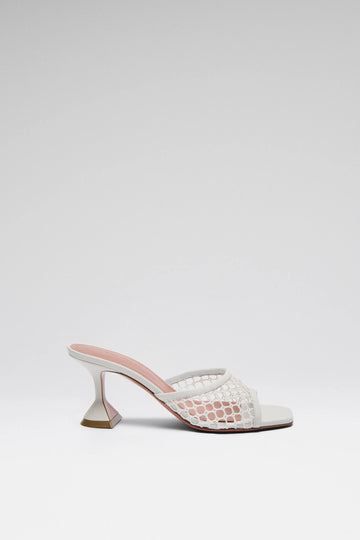 Lupita Net Slipper 70 White Raffia
