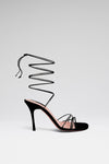 Lori Lace Up Sandal 95 Black Patent
