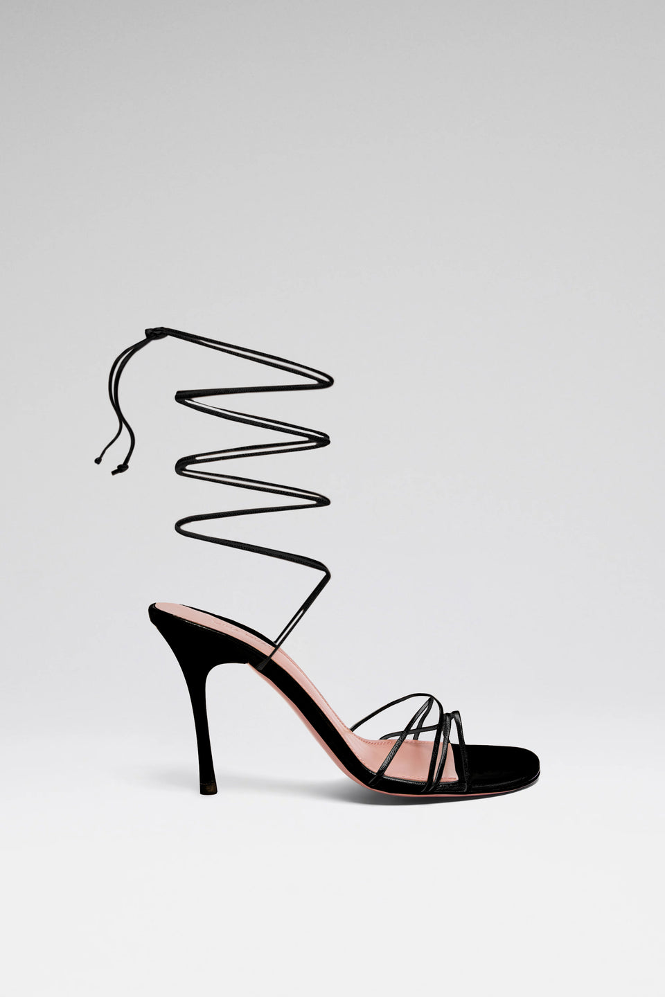 Lori Lace Up Sandal 95 Black Patent