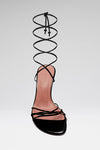 Lori Lace Up Sandal 95 Black Patent