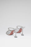 Gigi Slipper 95 Silver Mirror And White Crystals