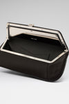 Ami Clutch Black Satin