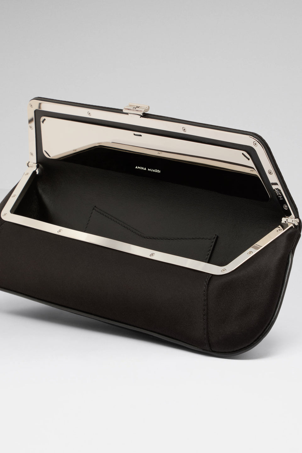 Ami Clutch Black Satin