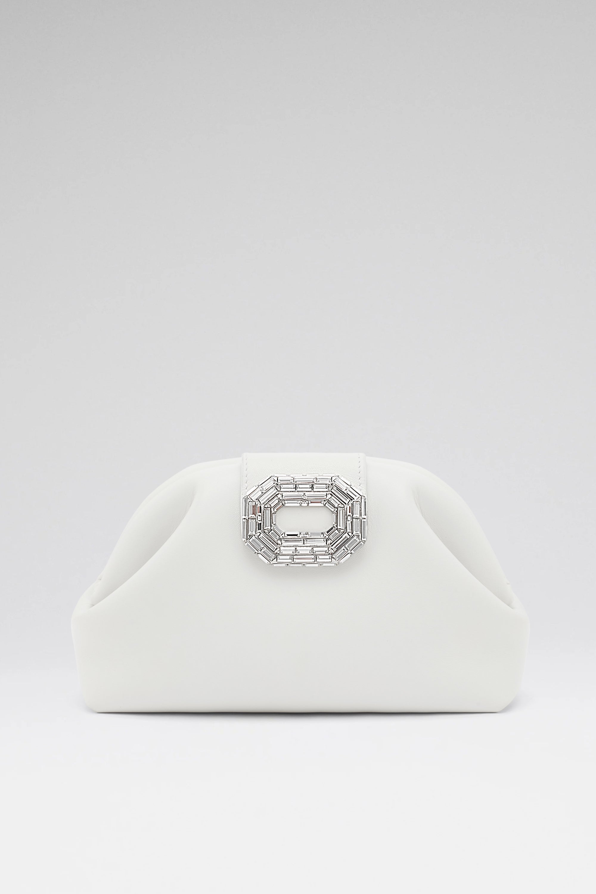 AMINA MUADDI ハンドバッグ Amina Muaddi Ciao Bell Crystal Satin Top-Handle Bag - Black