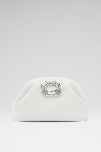 Camelia Clutch White Nappa