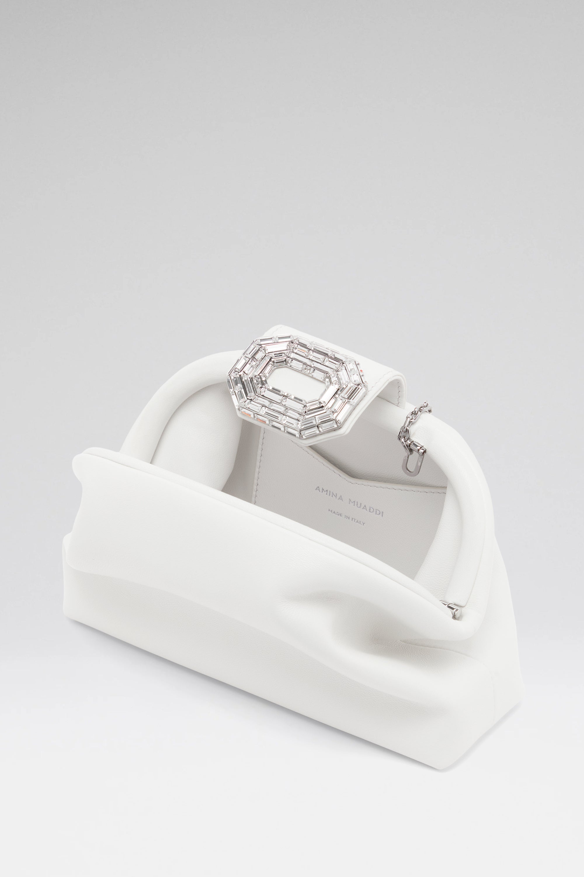Camelia Clutch White Nappa