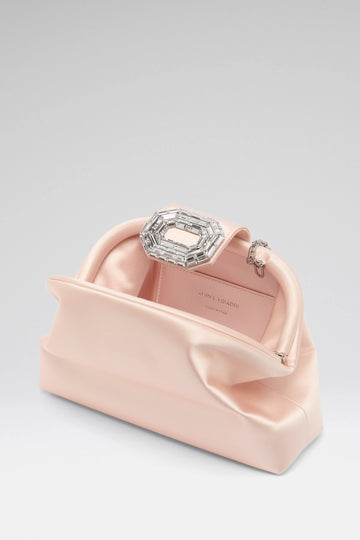 Camelia Clutch Champagne Satin