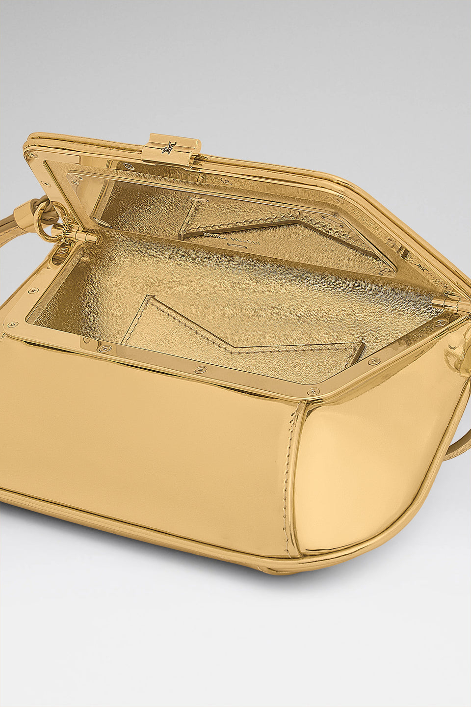 Ami Mini Gold Mirror And Gold Hardware