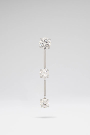 Gigi Earring Pendant With White Crystal And Silver Base