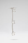 Gigi Earring Pendant With White Crystal And Silver Base