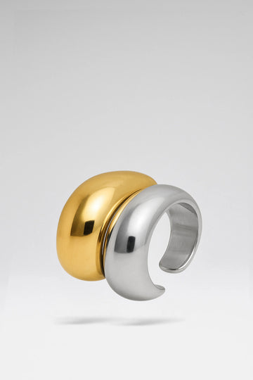 Gemini Cuffs Silver And Gold Base