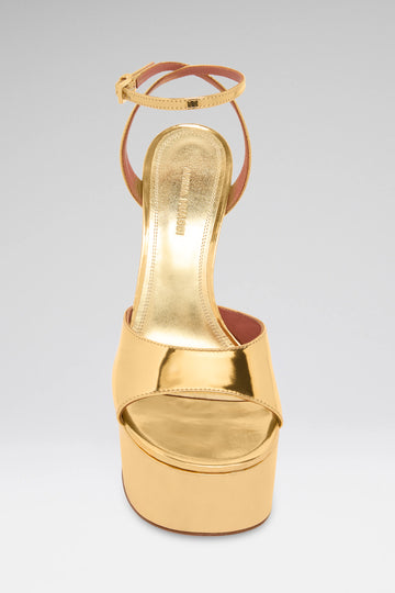 Aya Sandal 155 Gold Mirror And Gold Buckle