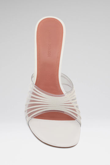 Mookie Slipper 90 White Nappa And Transparent Pvc