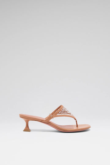 Cameron Crystal Net Sandal Latte Nappa