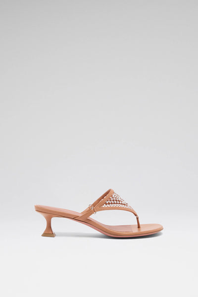 Cameron Crystal Net Sandal Latte Nappa