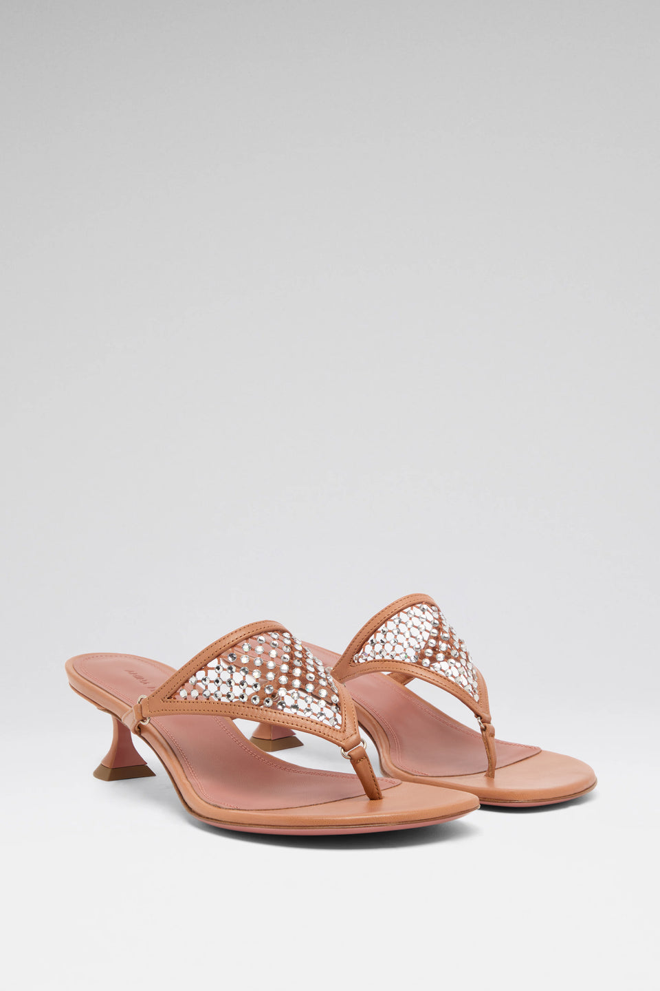 Cameron Crystal Net Sandal Latte Nappa