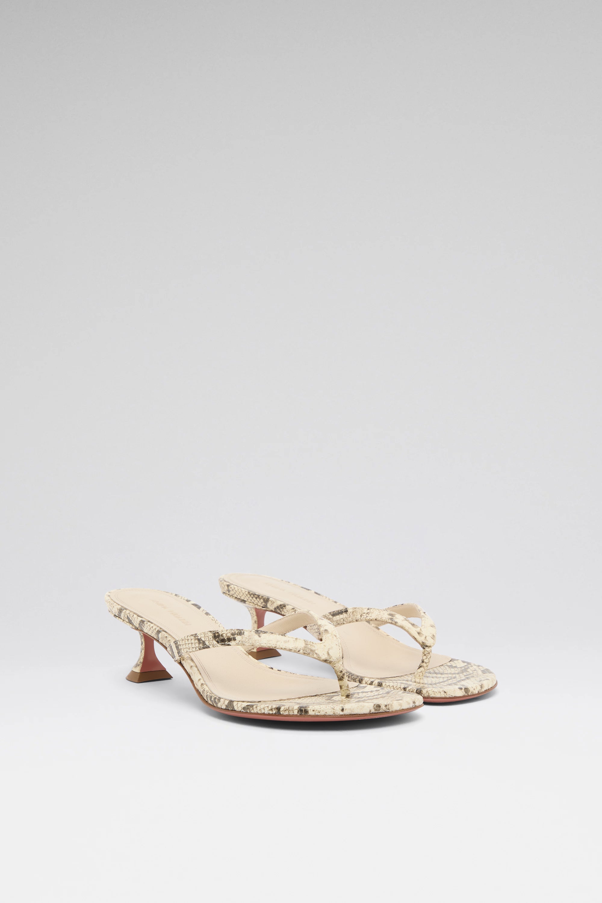 Juliette Thong Slipper 45 Print Snake Natural