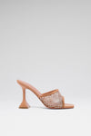 Lupita Crystal Net Slipper Latte Nappa And White Crystals