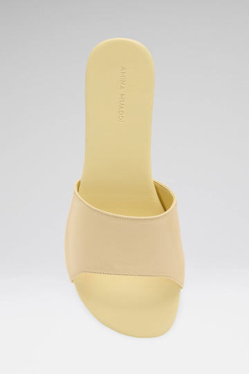 Bianca Flat Slipper Sand Crackle Patent