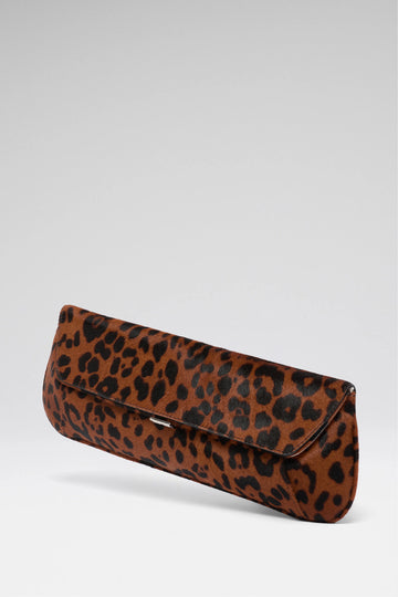 Ami Clutch Bag Leopard Printed Pony