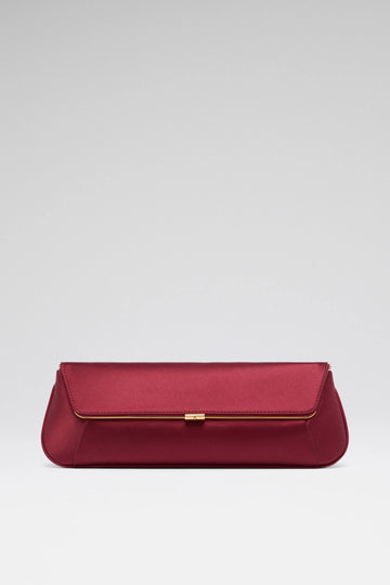 Ami luxury wine satin clutch bag