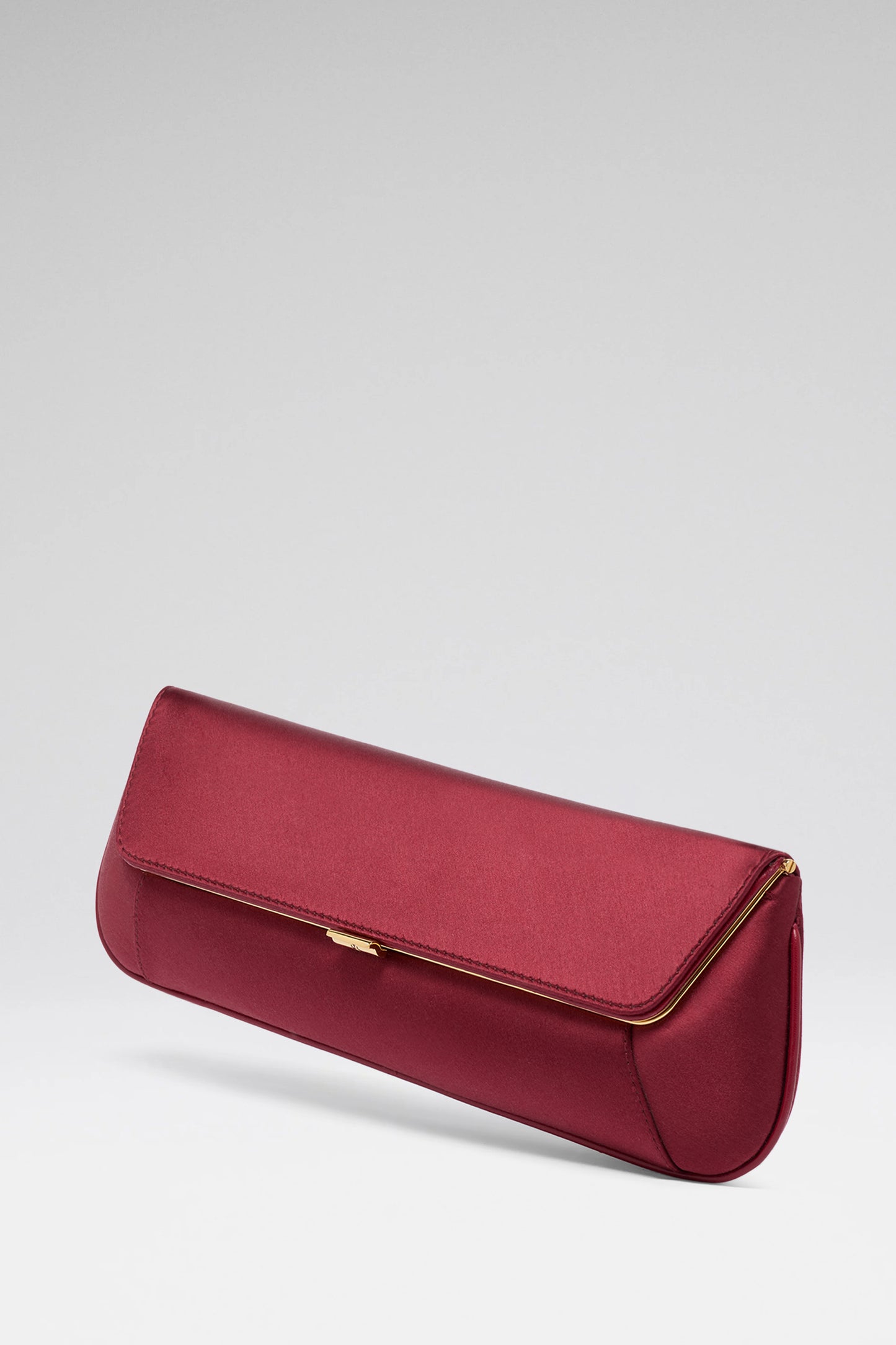 Ami clutch bag for women in wine satin