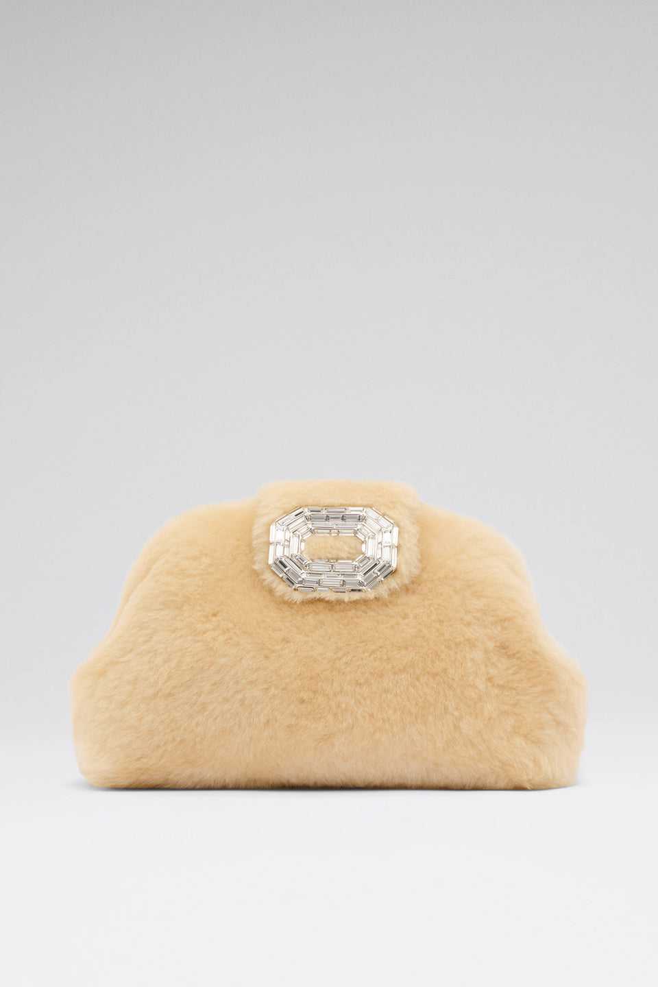 Camelia Clutch Beige Shearling