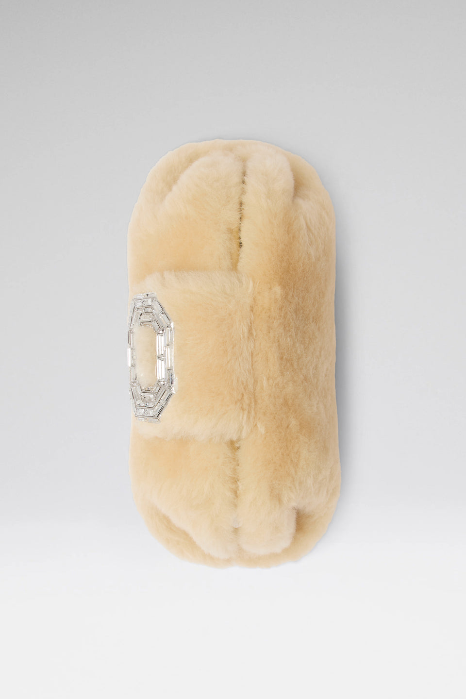 Camelia Clutch Beige Shearling