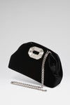 Camelia Clutch Black Velvet