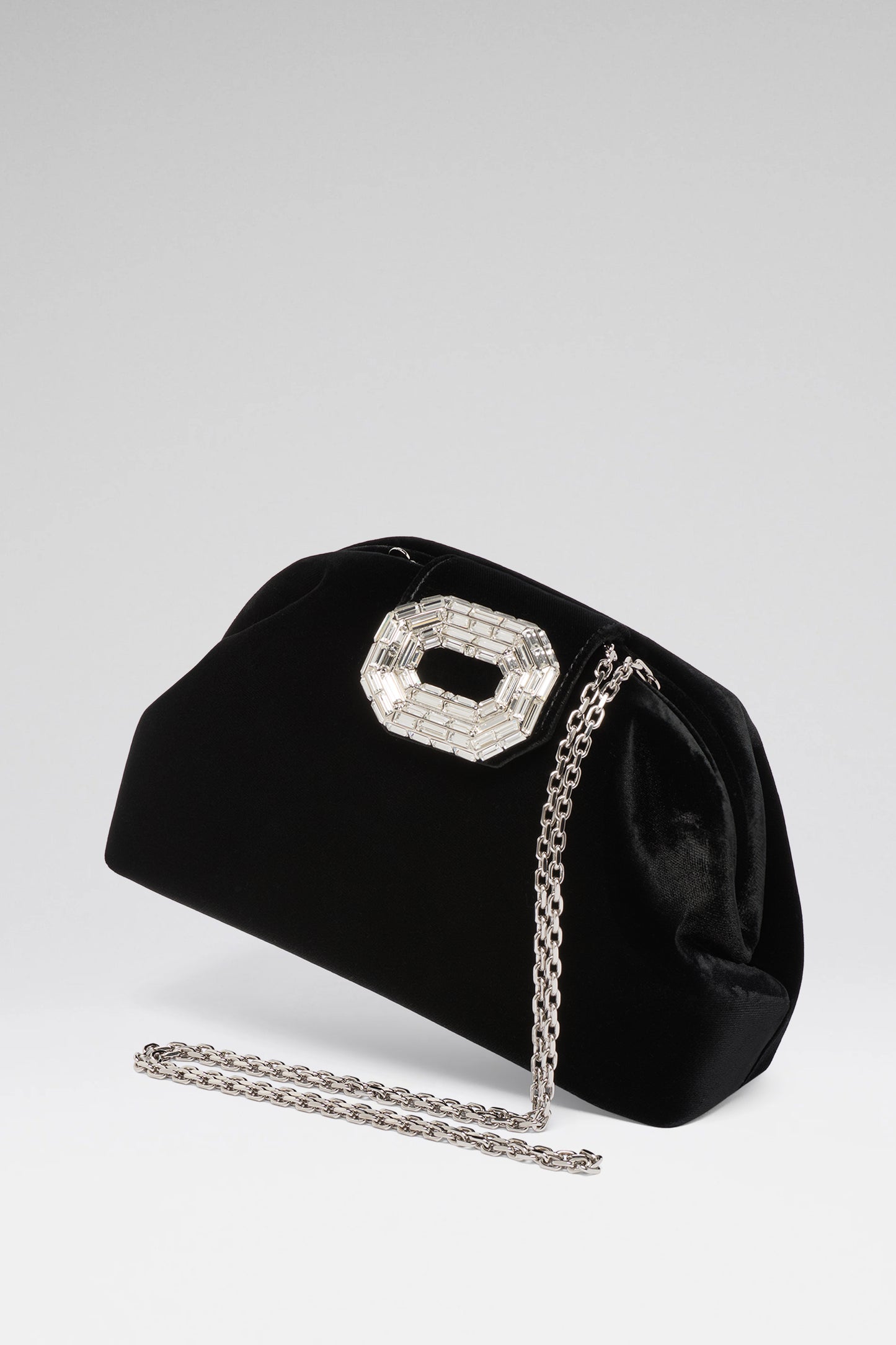 Camelia Clutch Black Velvet