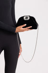 Camelia Clutch Black Velvet