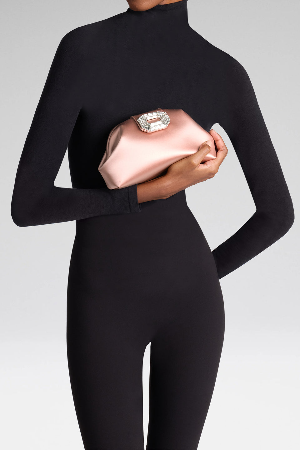 Camelia Clutch Powder Satin